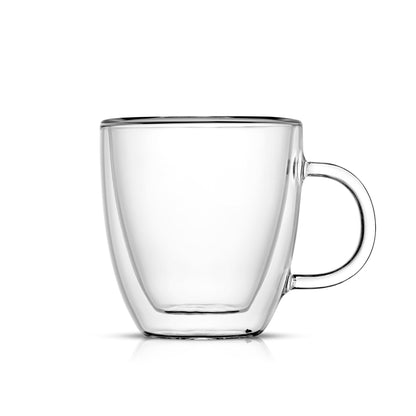 JoyJolt Savor Double Wall Insulated Glasses Espresso Mugs (Set of 2) - 5.4-Ounces