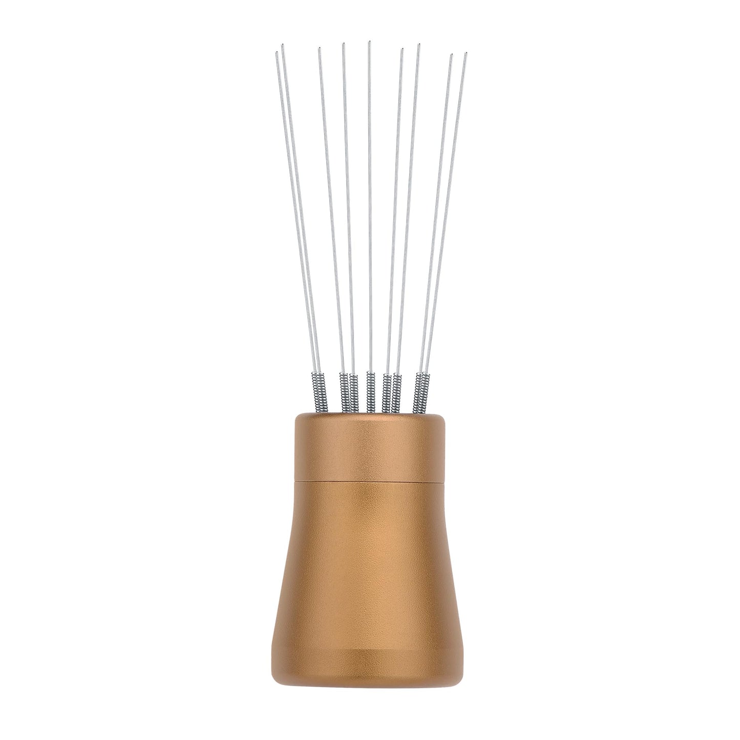 Normcore WDT Tool V2.1 with Stand - 0.23mm 9 Prong Espresso Distribution Tool, Weiss Distribution Technique, Magnetic Coffee Stirrer with 16 Extra Needles, Bronze Anodized Aluminum Handle
