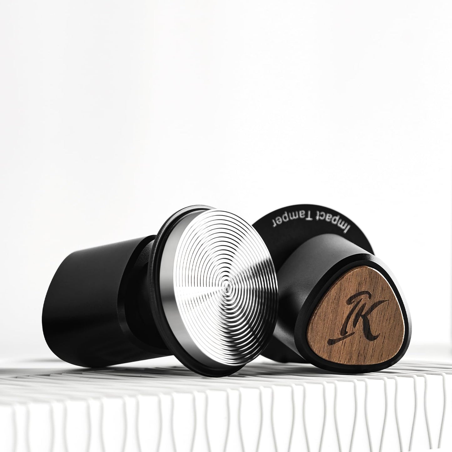 IKAPE Espresso Tamper,51mm V4 Impact Coffee Tamper with Sound Feedback, Features 15lb/30lb Interchangeable Springs,Tamper with Triple-Spring System, Fits 51mm Portafilters