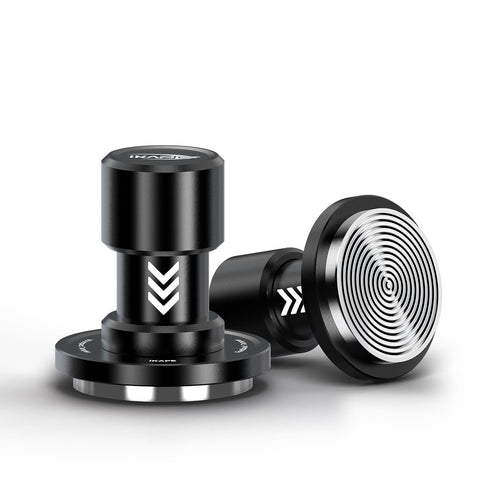 IKAPE 58.35MM V6 Impact Espresso Tamper with Sound Feedback, 15lb/30lb Interchangeable Springs, Espresso Low-Profile Tamper with Triple-spring System, Fits Over 58mm portafilters