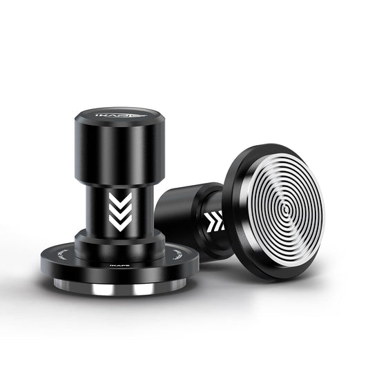 IKAPE 58.35MM V6 Impact Espresso Tamper with Sound Feedback, 15lb/30lb Interchangeable Springs, Espresso Low-Profile Tamper with Triple-spring System, Fits Over 58mm portafilters