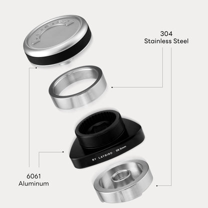 LAYBIRD TriSpin Espresso Distributor, Fits 53.3mm & 54mm, Gravity-Assisted