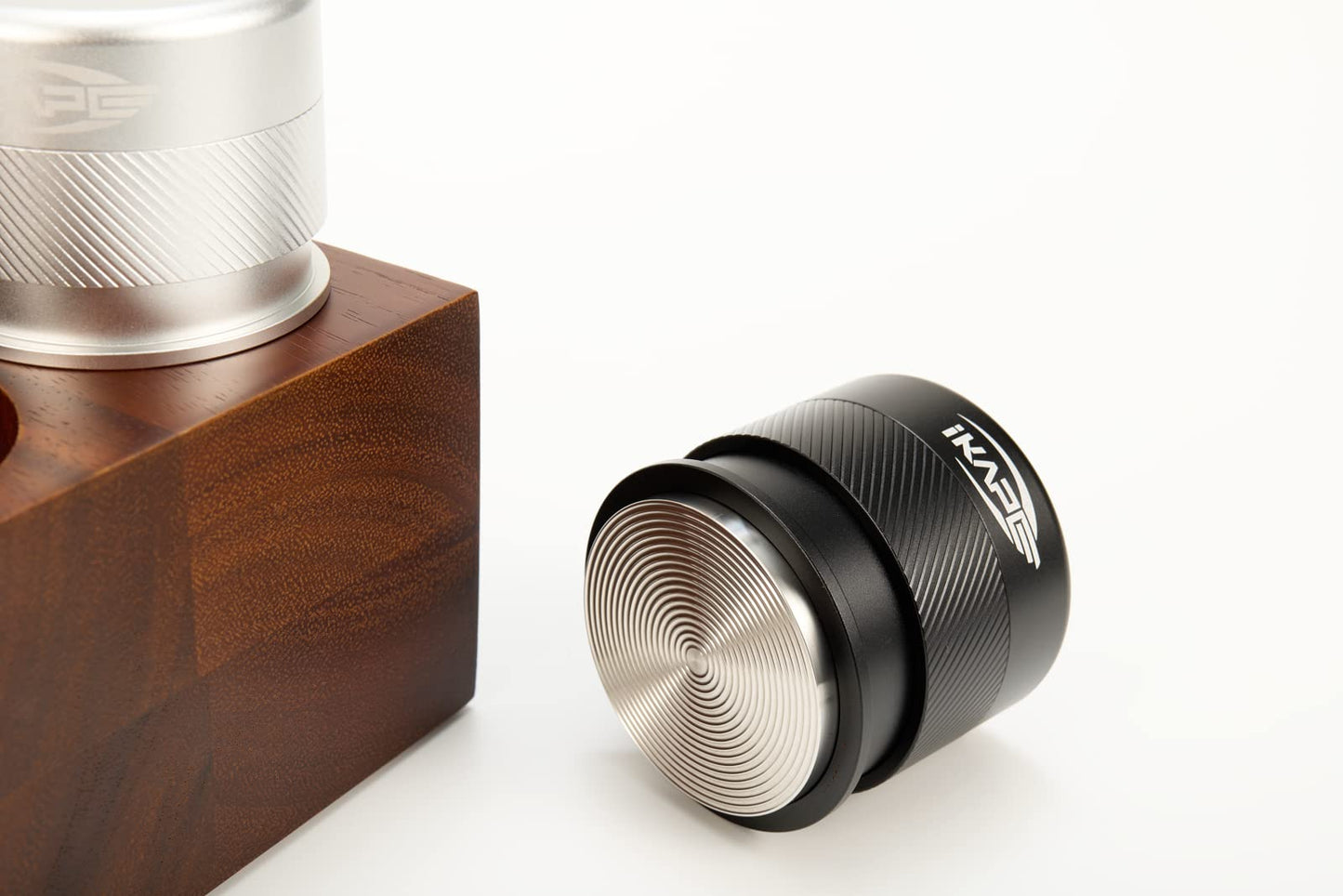 IKAPE 51mm Espresso Tamper, Premium Barista Coffee Calibrated Tamper with Spring Loaded, 100% Stainless Steel Tamper Compatible with All 51MM Bottomless Portafilter (Black)