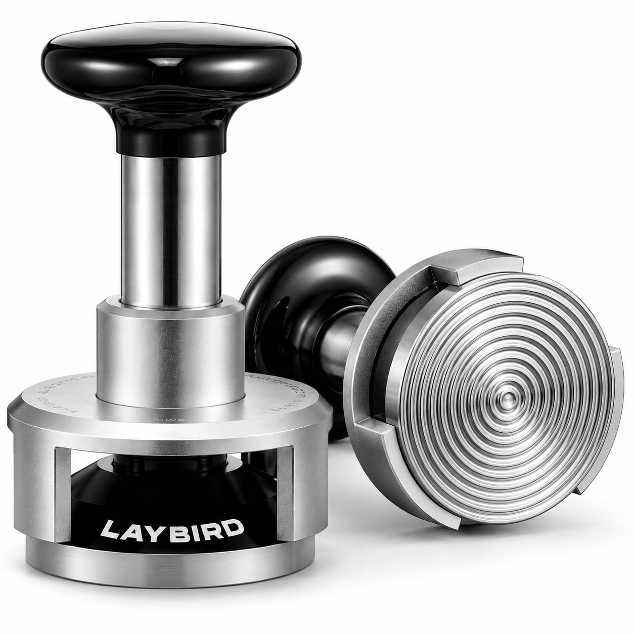 LAY BIRD TriPress Espresso Tamper 58mm, Spring Loaded Coffee Tamper for 58mm Portafilter Baskets, 25lb Constant Pressure Self Leveling Tamper Tool, Zero-Residue Threaded Base