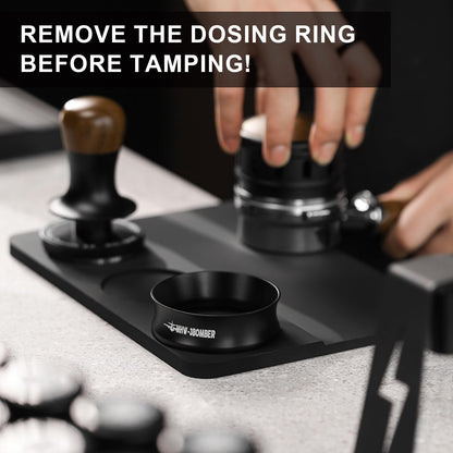 MHW-3BOMBER 58mm Espresso Dosing Funnel Magnetic Coffee Dosing Ring Portafilter Funnel Barista Tools Compatible with 58MM Portafilter DR5546B-OS