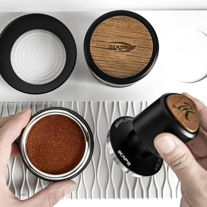IKAPE Espresso Tamper,51mm V4 Impact Coffee Tamper with Sound Feedback, Features 15lb/30lb Interchangeable Springs,Tamper with Triple-Spring System, Fits 51mm Portafilters