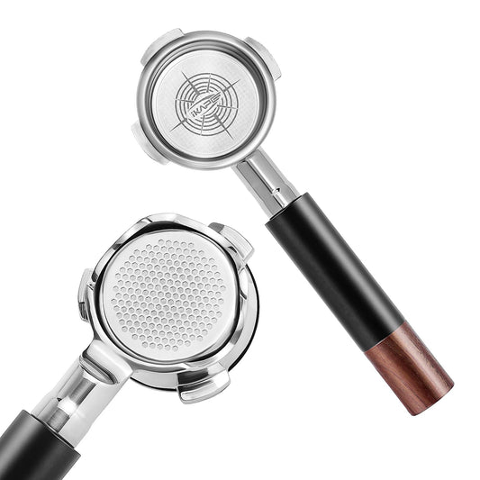 IKAPE 54mm Bottomless Naked Portafilter for Breville BES870/880 & Solis etc., Includes 18g Basket (Bambino Plus Not Supported)