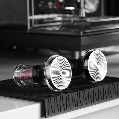 IKAPE 58.35mm Ace Transparent Espresso Coffee Tamper, Premium Barista Coffee Tamper with Calibrated Spring Loaded, Threaded Stainless Steel Base for Espresso Machine(New Upgrade)