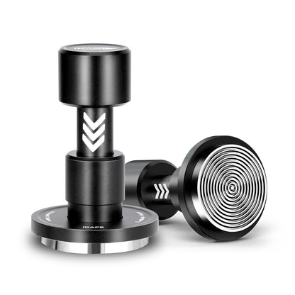 IKAPE 53.3MM V6 Impact Espresso Tamper with Sound Feedback, 15lb/30lb Interchangeable Springs, Espresso High Tamper with Triple-spring System, Fits 54mm portafilters