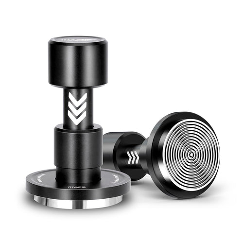IKAPE 53.3MM V6 Impact Espresso Tamper with Sound Feedback, 15lb/30lb Interchangeable Springs, Espresso High Tamper with Triple-spring System, Fits 54mm portafilters