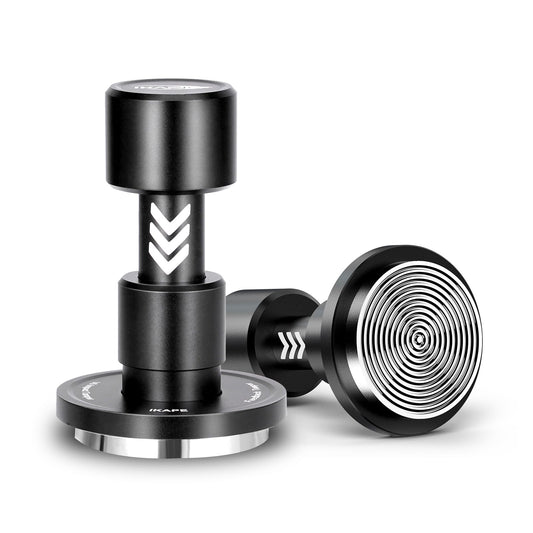 IKAPE 53.3MM V6 Impact Espresso Tamper with Sound Feedback, 15lb/30lb Interchangeable Springs, Espresso High Tamper with Triple-spring System, Fits 54mm portafilters