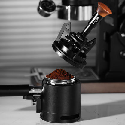 IKAPE Espresso Coffee V3 WDT Tool, 54mm Stirrer Distribution Tool, Equipped with 10-needle Stirrer, Adjustable Needle Height, Coffee Stirrer with Dosing Funnel & Stand