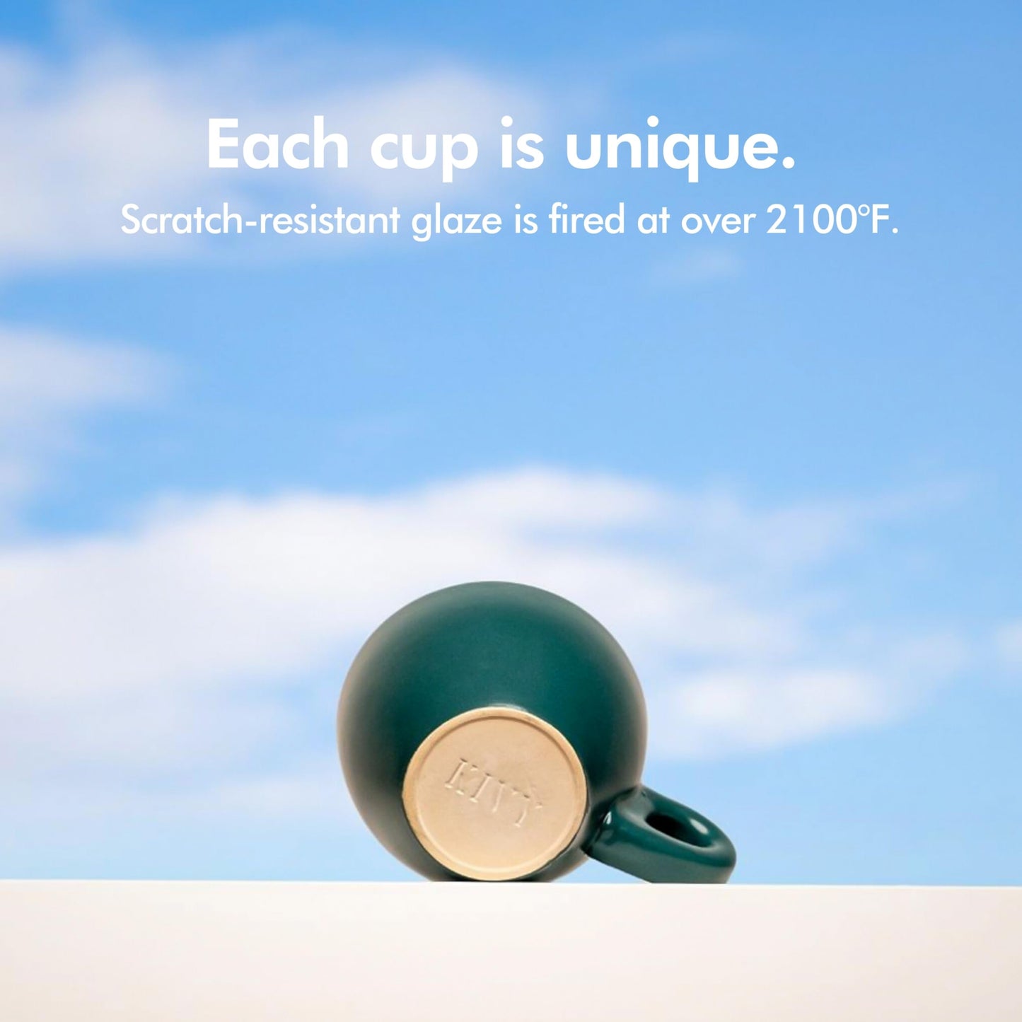 KIVY Cappuccino cups set of 4 [8oz] - Thick-walled stoneware cappuccino cup set for latte art - Cappuccino coffee cups - Tazas de cafe - Latte cups - Latte art cup and saucer set of 4 - Green, Blue
