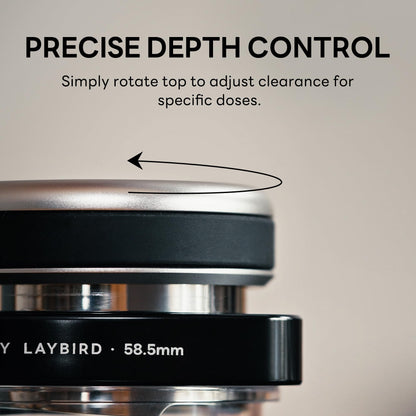 LAYBIRD TriSpin Espresso Distributor, Fits 53.3mm & 54mm, Gravity-Assisted