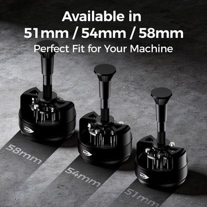 IKAPE 58MM WDT Tool for Espresso, 0.25mm 14 Needles Distribution Tool with One-Press Auto Rotation & Adjustable Depth, 10 Magnetic Base, Espresso Stirrer