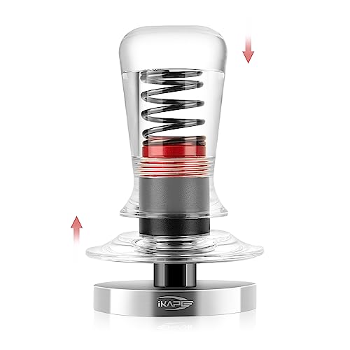 IKAPE 53.3mm Ace Transparent Spring-Loaded Calibrated Tamper