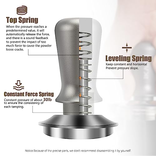IKAPE 53.3mm Ace Transparent Spring-Loaded Calibrated Tamper