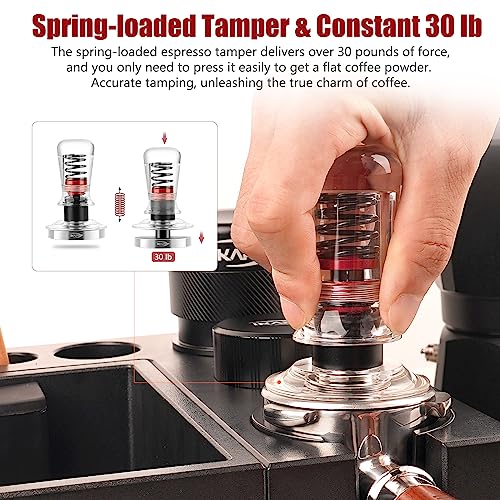 IKAPE 53.3mm Ace Transparent Spring-Loaded Calibrated Tamper