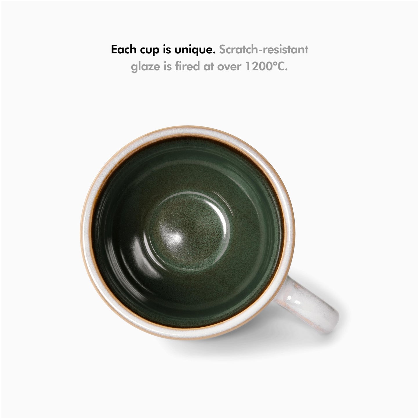 KIVY 3 oz Stoneware Espresso Cups & Saucers (Set of 4) – Blue