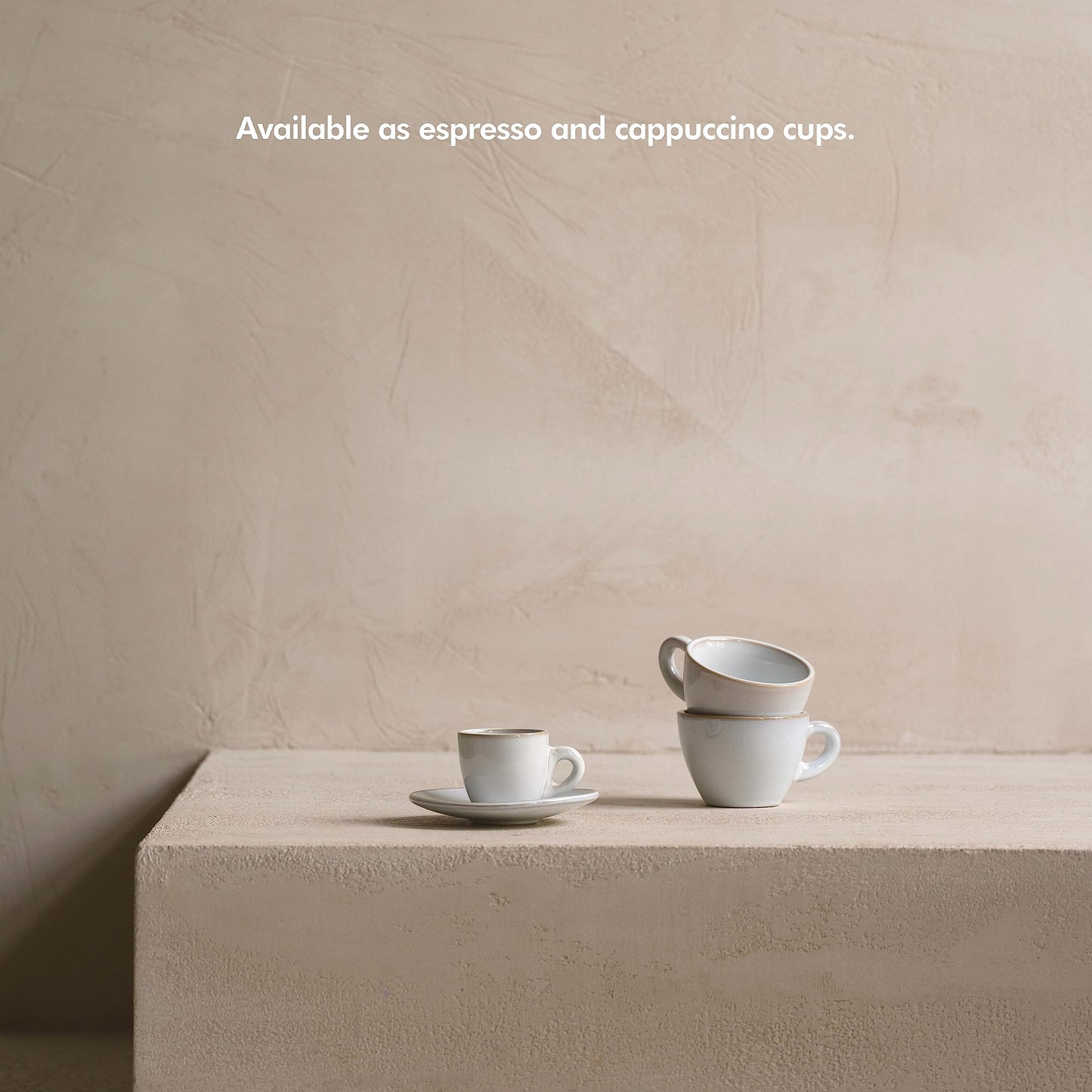 KIVY 3 oz Stoneware Espresso Cups & Saucers (Set of 4) – Blue