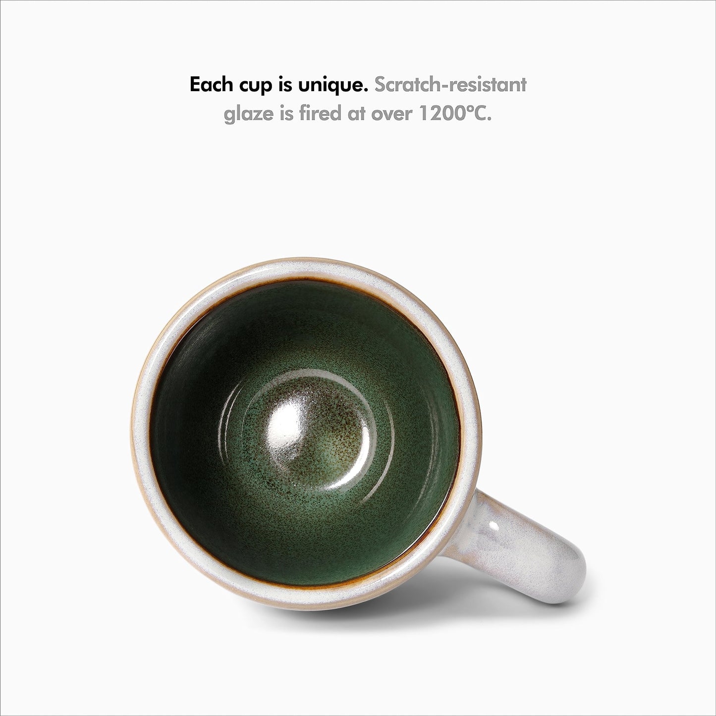 KIVY 3 oz Stoneware Espresso Cups & Saucers (Set of 4) – Blue